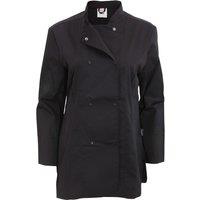 Dennys Women's Long Sleeve Fitted Chef Jacket in Black | Size: XL