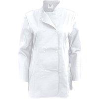 Dennys Women's Long Sleeve Fitted Chef Jacket in White | Size: 2XL