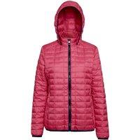 2786 Women's Honeycomb Padded Hooded Jacket in Red | Size: Medium