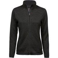 TEE JAYS Women's Knitted Outdoor Fleece Jacket in Black | Size: 2XL
