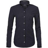 TEE JAYS Women's Perfect Long Sleeve Oxford Shirt in Black | Size: XS