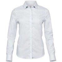 TEE JAYS Women's Stretch Luxury Long Sleeve Poplin Shirt in White | Size: XS