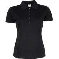 TEE JAYS Women's Luxury Stretch Short Sleeve Polo Shirt in Black | Size: 3XL