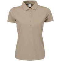 TEE JAYS Women's Luxury Stretch Short Sleeve Polo Shirt in Cream | Size: XL