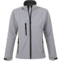 SOL'S Women's Roxy Soft Shell Jacket (Breathable, Windproof & Water Resistant) in Grey | Size: Medium