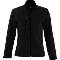 SOL'S Women's Roxy Soft Shell Jacket (Breathable, Windproof & Water Resistant) in Black | Size: Small