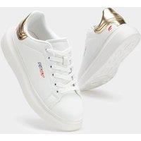 Finily Women's Monique Casual Lace-up Trainer in Metallic Gold | Size: 4