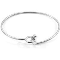 ANCHOR & CREW Women's Hardy Buckle Midi Geometric Silver Bangle | Size: 19 cm