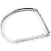 ANCHOR & CREW Women's Holden Quarter Circle Geometric Silver Bangle | Size: 19 cm