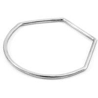 ANCHOR & CREW Women's Rowe Half Circle Geometric Silver Bangle | Size: 19 cm