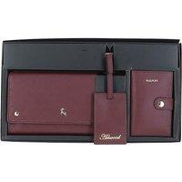 Ashwood Leather Women's 'Wise Tour' Real Leather Gift Travel Set in Burgundy