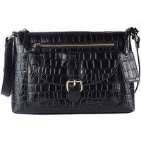 'Pretty' Croc Embossed Leather Shoulder Bag