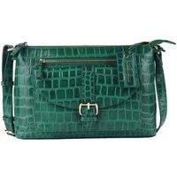 'Pretty' Croc Embossed Leather Shoulder Bag