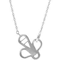 ANCHOR & CREW Women's Flying Bee Link Paradise Silver Necklace Pendant | Size: 16 inches