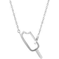 ANCHOR & CREW Women's Ice Lolly Link Paradise Silver Necklace Pendant | Size: 16 inches