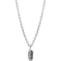 ANCHOR & CREW Women's GUSTATORY Coffee Bean Silver Necklace Pendant | Size: 18 inches
