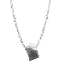 ANCHOR & CREW Women's GUSTATORY Coffee Bag Silver Necklace Pendant | Size: 16 inches