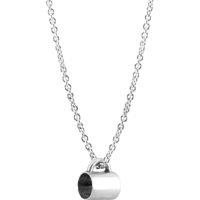 ANCHOR & CREW Women's GUSTATORY Coffee Mug Silver Necklace Pendant | Size: 16 inches
