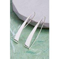 Otis Jaxon London Women's Elliptical Sterling Silver Hoop Earrings