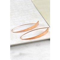 Otis Jaxon London Women's Elliptical Sterling Silver Hoop Earrings in Rose Gold