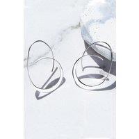 Otis Jaxon London Women's Tapered Sterling Silver Hoop Earrings