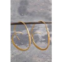Otis Jaxon London Women's Tapered Sterling Silver Hoop Earrings in Gold