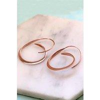 Otis Jaxon London Women's Tapered Sterling Silver Hoop Earrings in Rose Gold