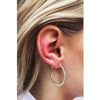 Otis Jaxon London Women's Hammered Sterling Silver Small Hoop Earrings