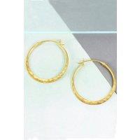 Otis Jaxon London Women's Hammered Sterling Silver Small Hoop Earrings in Gold