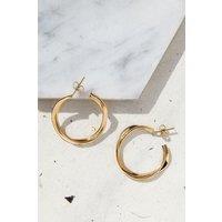 Otis Jaxon London Women's Interwoven Sterling Silver Hoop Earrings in Gold