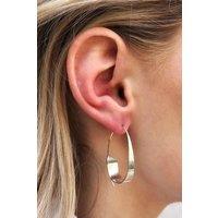 Otis Jaxon London Women's Curled Ribbon Sterling Silver Hoop Earrings