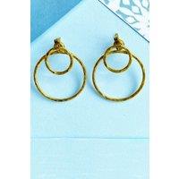 Otis Jaxon London Women's Sterling Silver Hoop Ear Jackets in Gold