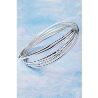 Otis Jaxon London Women's Russian Multi Band Sterling Silver Bangle | Size: Large