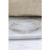 Otis Jaxon London Women's Adjustable Sterling Silver Feather Bracelet