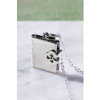 Otis Jaxon London Women's Sterling Silver Book Locket Necklace