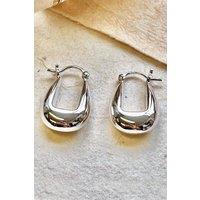 Otis Jaxon London Women's Polished Huggie Hoop Sterling Silver Earrings
