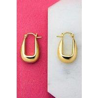 Otis Jaxon London Women's Polished Huggie Hoop Sterling Silver Earrings in Gold