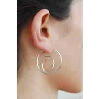 Otis Jaxon London Women's Spring Sterling Silver Hoop Earrings