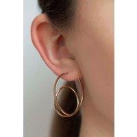 Otis Jaxon London Women's Spring Sterling Silver Hoop Earrings in Rose Gold