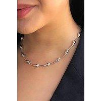 Otis Jaxon London Women's Teardrop Chunky Sterling Silver Necklace | Size: 16 inches