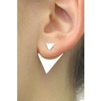 Otis Jaxon London Women's Geometric Sterling Silver Triangle Ear Jacket