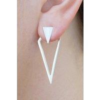 Otis Jaxon London Women's Triangle Sterling Silver Ear Jackets Earrings