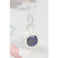 Otis Jaxon London Women's Sapphire September Birthstone Sterling Silver Necklace