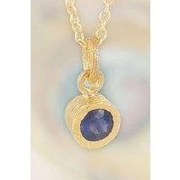 Otis Jaxon London Women's Sapphire September Birthstone Sterling Silver Necklace in Gold