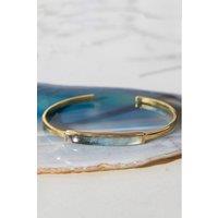 Otis Jaxon London Women's Labradorite Sterling Silver Adjustable Bangle in Gold