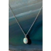 Otis Jaxon London Women's Welo Opal Sterling Silver October Birthstone Necklace