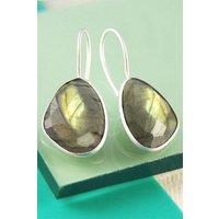 Otis Jaxon London Women's Labradorite Irregular Sterling Silver Drop Earrings
