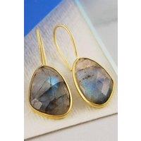 Otis Jaxon London Women's Labradorite Irregular Sterling Silver Drop Earrings in Gold