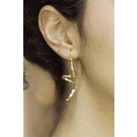 Otis Jaxon London Women's Curled Sterling Silver Abstract Drop Earrings in Gold