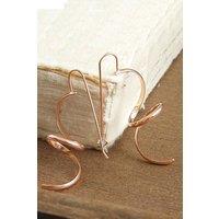 Otis Jaxon London Women's Curled Sterling Silver Abstract Drop Earrings in Rose Gold